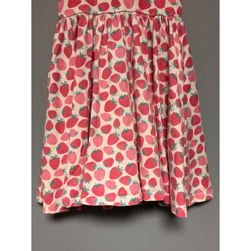 Ollie Jay Girls Pink Strawberry Print Sleeveless Twirl Dress Size 5 Summer Soft - Picture 5 of 6